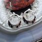 Tommy & Rosita Singer Sterling Silver Overlay Southwestern Motif Hoop Post Earrings For Women