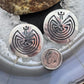 Clement Honie Vintage Native American Sterling Silver Man in the Maze Stud Earrings