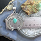 Sterling Silver Southwestern Style Teardrop Turquoise Stamped Naja Uni Pendant