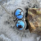 Sterling Silver Southwestern Style 2 Golden Hill Turquoise Ring Size 9 For Women