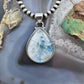 Sterling Silver Southwestern Style Teardrop Blue Moonstone Pendant For Women #1