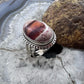 Sterling Silver Southwestern Style Oval Mexican Fire Opal Ring Size 9 For Women