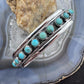 Sterling Silver Southwestern Style Turquoise Single Row Bracelet For Women