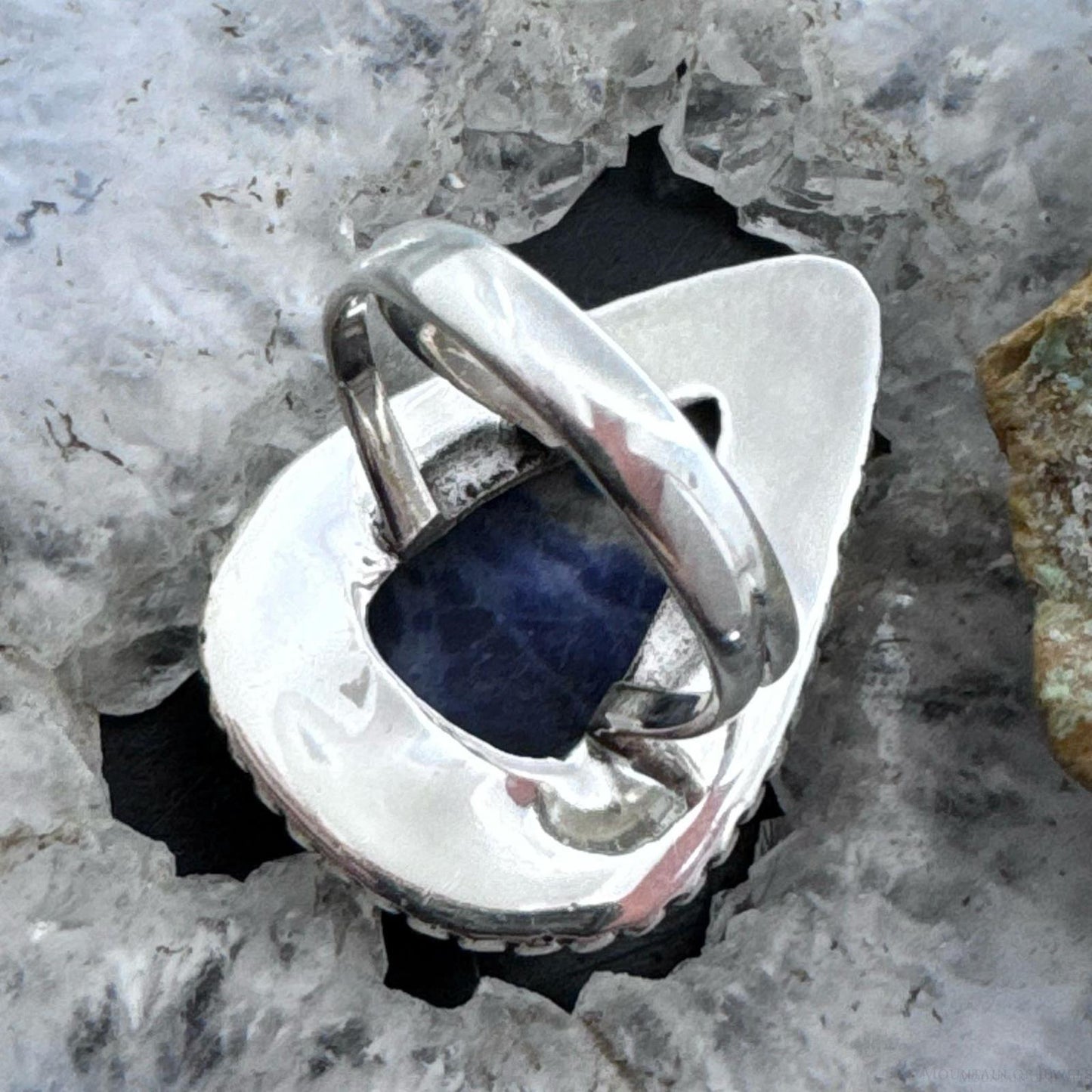 Sterling Silver Southwestern Style Teardrop Sodalite Ring Size 7.75 For Women