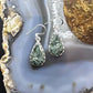 Sterling Silver Southwestern Style Teardrop Serpentine Dangle Earrings For Women