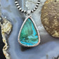 Sterling Silver Southwestern Style Triangle Azurite Malachite Unisex Pendant