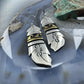 Tommy & Rosita Singer Sterling Silver & Gold Filled Feather Dangle Earrings For Women