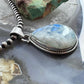 Sterling Silver Southwestern Style Teardrop Blue Moonstone Pendant For Women #1