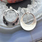 Tommy & Rosita Singer Sterling Silver Overlay Southwestern Motif Hoop Post Earrings For Women
