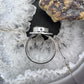 Native American Sterling Silver Blackjack Decorated Ring Size 8.5 For Women