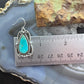 Sterling Silver Southwestern Style Teardrop Turquoise Dangle Earrings For Women