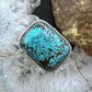 Vintage Sonny Spruce Sterling Silver Blue Lander Turquoise Ring Size 7.75 For Women