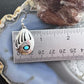 Native American Sterling Silver Bear Claw w/Turquoise Dangle Earrings For Women