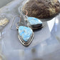 Sterling Silver Southwestern Style Blue Apatite Decorated Dangle Earrings For Women