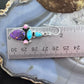 Sterling Silver Southwestern Style Turquoise, Pink & Purple Dahlia Dangle Earrings For Women