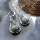 Sterling Silver Southwestern Style Teardrop Serpentine Dangle Earrings For Women