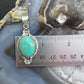 Sterling Silver Southwestern Style Oval Turquoise Decorated Pendant For Women