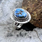 Sterling Silver Southwestern Style Golden Hill Turquoise Ring Size 6 For Women