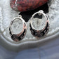 Tommy & Rosita Singer Sterling Silver Overlay Southwestern Motif Hoop Post Earrings For Women