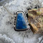 Sterling Silver Southwestern Style Trapezoid Neon Apatite Ring Size 7.25 For Women