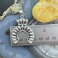 Southwestern Style Sterling Silver Decorated Cluster Naja Pendant For Women