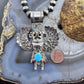 Alonzo Mariano Sterling Silver Turquoise Decorated Kachina Unisex Pendant