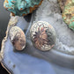 Vintage Native American Silver Stamped Stud Earrings For Women