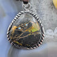 Native American Sterling Silver Blackjack Decorated Pendant For Women #1