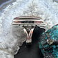 Sterling Silver Southwestern Style Moroccan Seam Agate Bar Ring Size 6.5 For Women