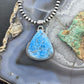 Sterling Silver Southwestern Style Apatite Decorated Pendant For Women