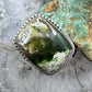 Sterling Silver Southwestern Style Chrome Chalcedony Bar Ring Size 7 For Women