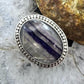 Sterling Silver Southwestern Style Oval Fluorite Crystal Ring Size 6.75 For Women