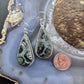 Sterling Silver Southwestern Style Teardrop Kambaba Jasper Dangle Earrings For Women