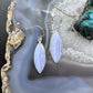 Sterling Silver Southwestern Style Marquise Blue Lace Agate Dangle Earrings For Women