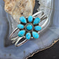 Sterling Southwestern Style Turquoise Cluster Decorated Bracelet For Women