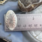 Native American Silver Stamped Flower Oval Post Earrings For Women