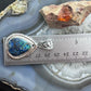 Sterling Silver Southwestern Style Teardrop Azurite Malachite Decorated Pendant