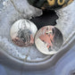 Native American Silver Stamped Coyote Rounded Post Earrings For Women
