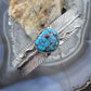 Koby Martinez Native American Sterling Silver  Egyptian Turquoise Bracelet For Women #1