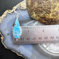Sterling Silver  Southwestern Style Elongated Teardrop Apatite Dangle Earrings For Women