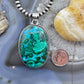 Sterling Silver Southwestern Style Oval Azurite Malachite Unisex Pendant