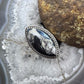 Sterling Silver Southwestern Style Marquise Covellite Ring Size 9.25 For Women