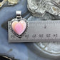 Native American Sterling Silver Pink Conch Heart Decorated Pendant For Women