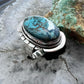 Sterling Silver Southwestern Style Oval Shattuckite Ring Size 7.75 For Women