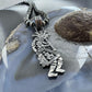 Richard Singer Native American Sterling Silver Overlay Kokopelli Dancer Unisex Pendant