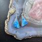 Sterling Silver Southwestern Style Triangle Blue Apatite Dangle Earrings For Women #1