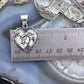 Native American Sterling Silver Wild Horse Decorated Double Heart Pendant For Women