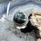 Sterling Silver Southwestern Style Teardrop Seraphinite Ring Size 9 For Women