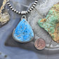 Sterling Silver Southwestern Style Apatite Decorated Pendant For Women