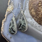 Sterling Silver Southwestern Style Teardrop Kambaba Jasper Dangle Earrings For Women